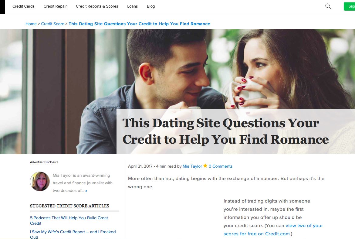 Credit.com Dating Site