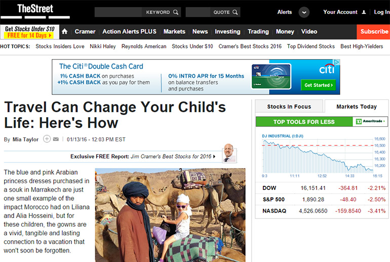Travel Can Change Your Childs Life - The Street - Mia Taylor