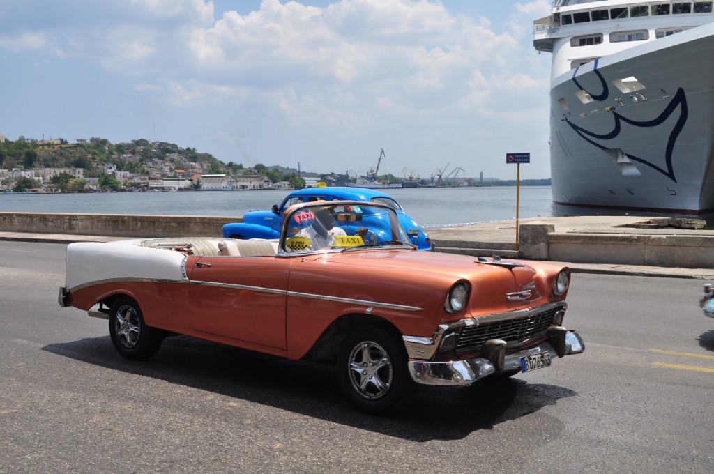 Orange Classic Car, Havana, Cuba
